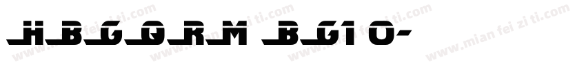HBGQRM BG1 0字体转换